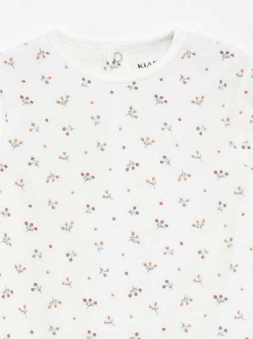 Babygrow de veludo com desenho - Kiabi