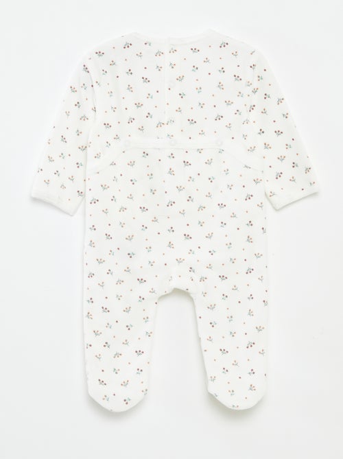 Babygrow de veludo com desenho - Kiabi