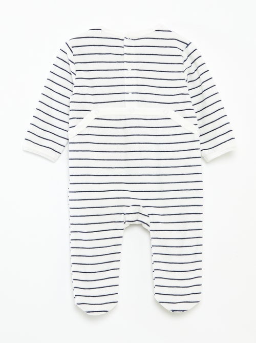 Babygrow de veludo com desenho - Kiabi