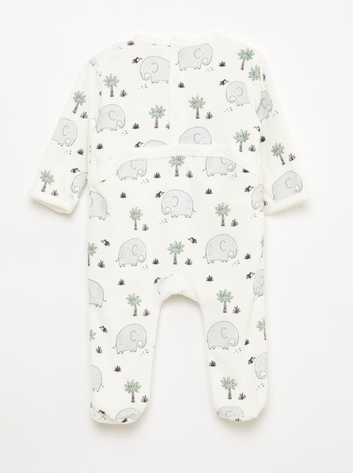 Babygrow de veludo com desenho - Kiabi Babygrow de veludo com desenho - Kiabi