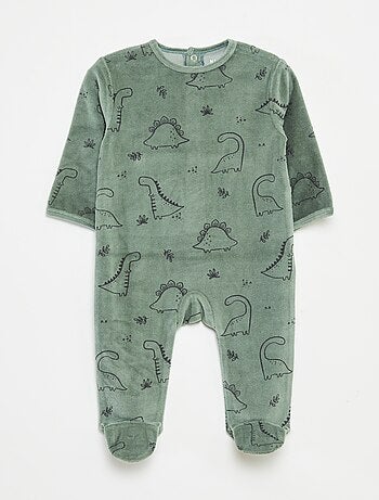 Babygrow de veludo com desenho