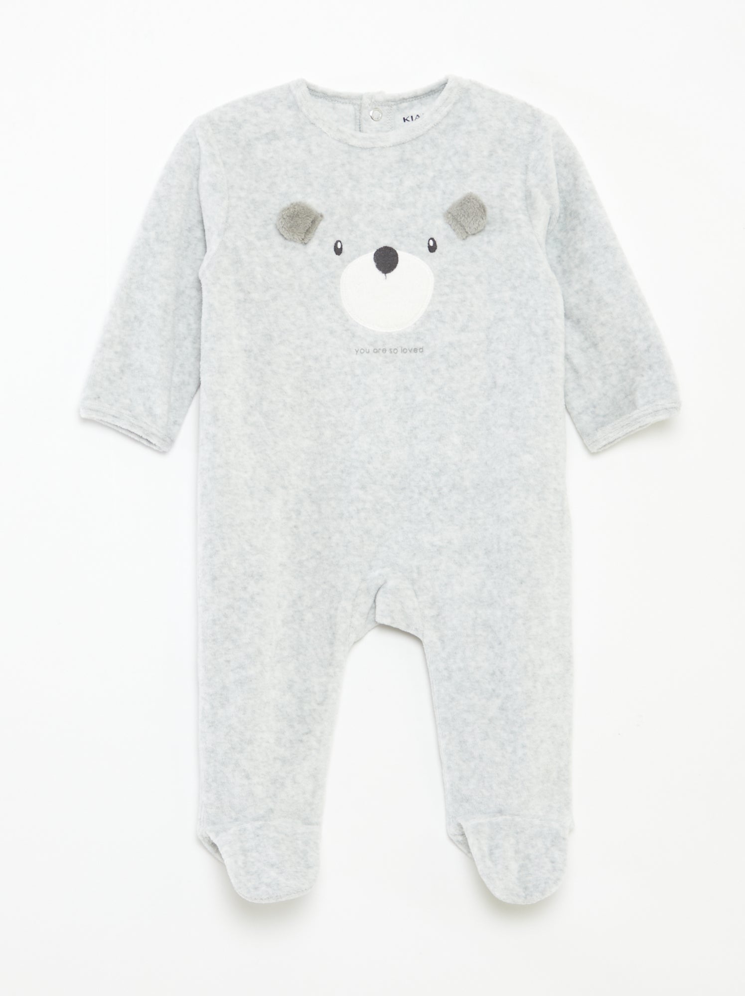 Babygrow de veludo com desenho