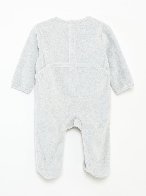 Babygrow de veludo com desenho - Kiabi