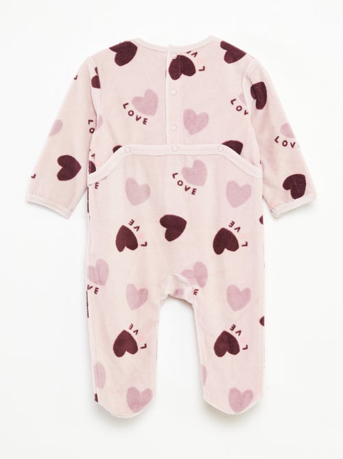 Babygrow de veludo com desenho - Kiabi