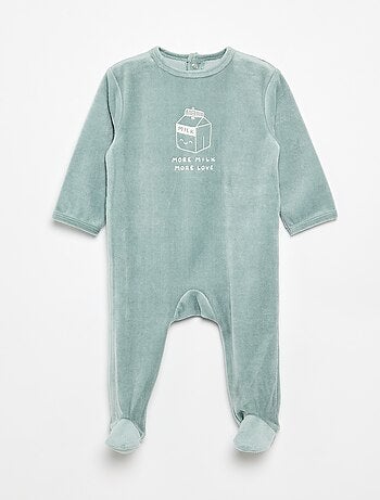 Babygrow de veludo com pés