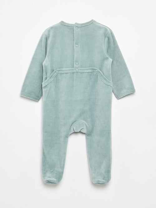 Babygrow de veludo com pés - Kiabi
