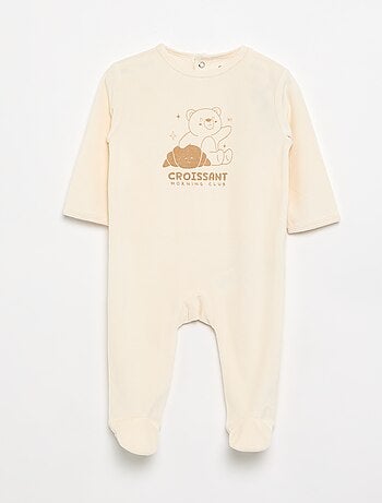 Babygrow de veludo com pés