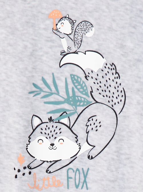 Babygrow de veludo com pés - Kiabi