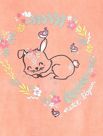 Babygrow de veludo com pés