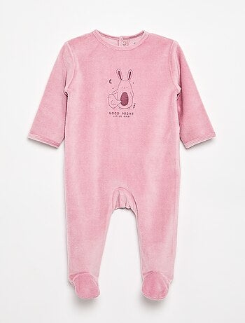 Babygrow de veludo com pés