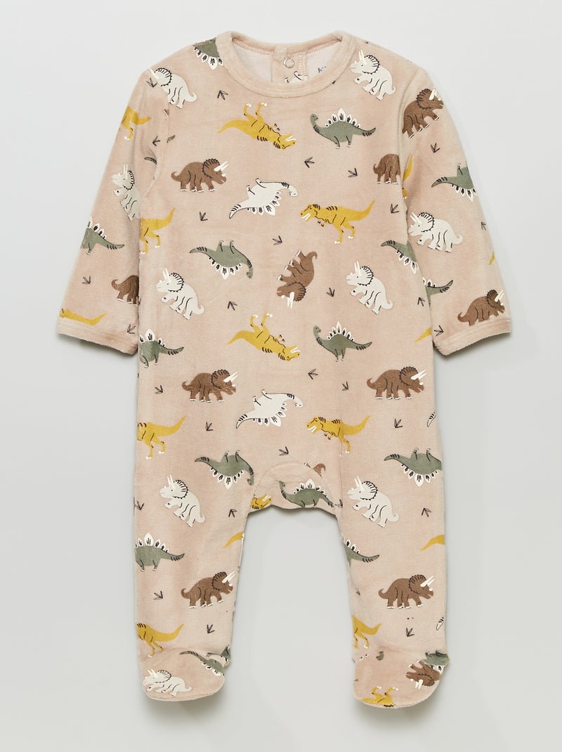 Babygrow de veludo MARROM - Kiabi
