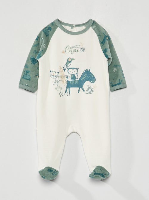 Babygrow de veludo 'Petit Beguin' - Kiabi