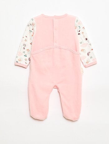 Babygrow de veludo 'Petit Béguin'