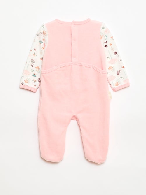 Babygrow de veludo 'Petit Béguin' - Kiabi