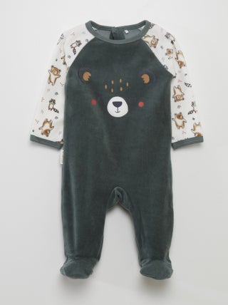 Babygrow de veludo 'Petit Beguin'