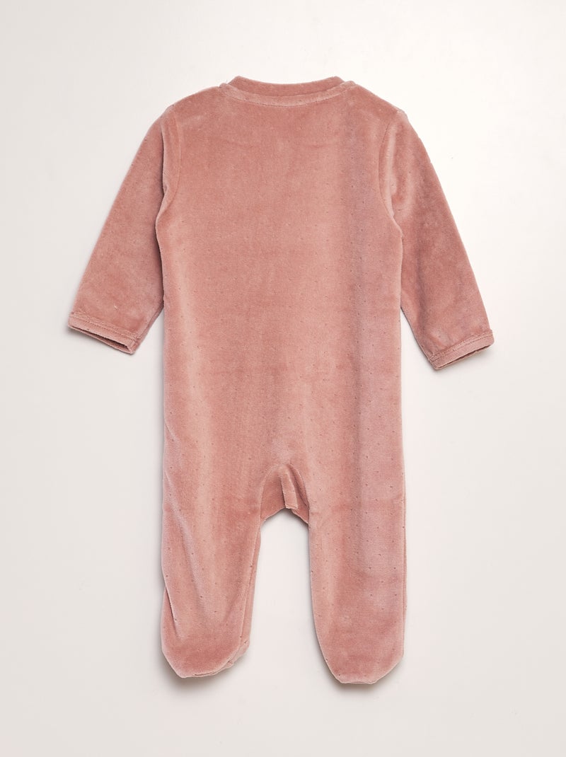 Babygrow de veludo ROSA - Kiabi