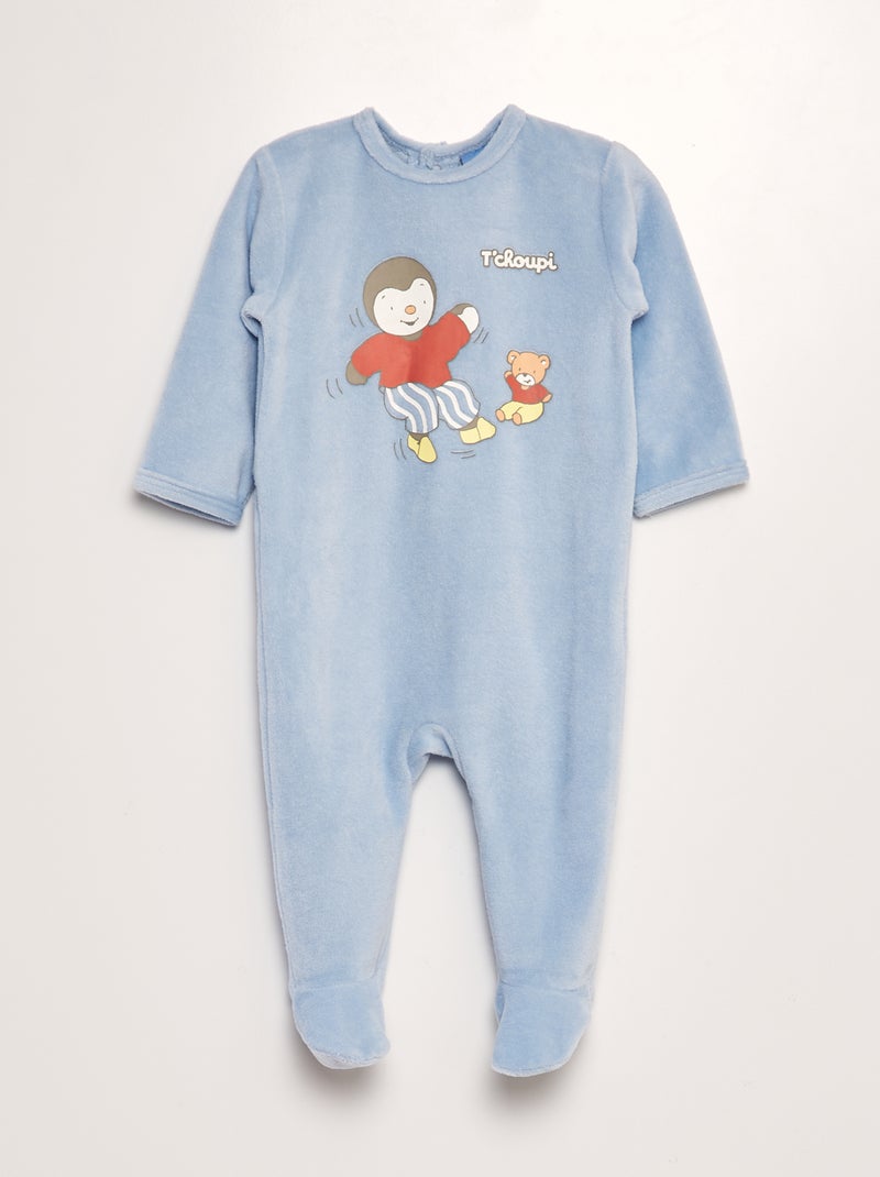 Babygrow de veludo 'Tchoupi' CINZA - Kiabi