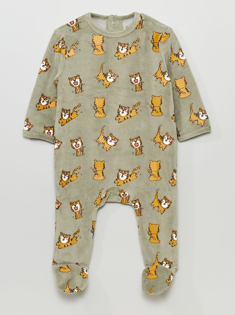 Babygrow de veludo VERDE - Kiabi
