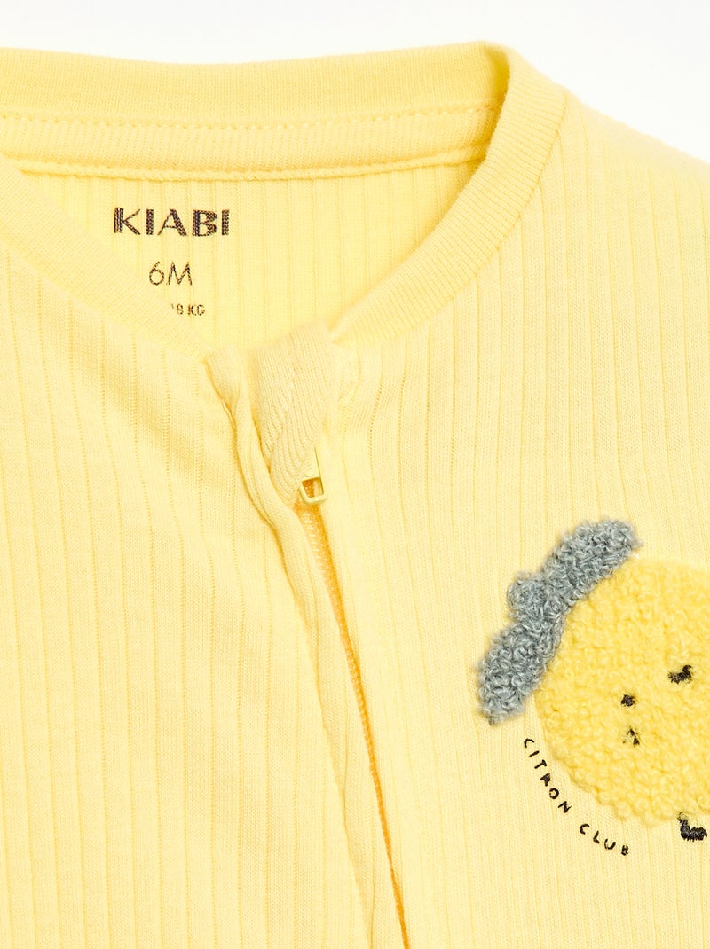 Babygrow em algodão Amarelo - Kiabi