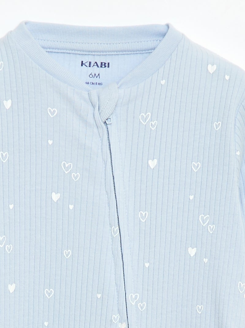 Babygrow em algodão Azul - Kiabi