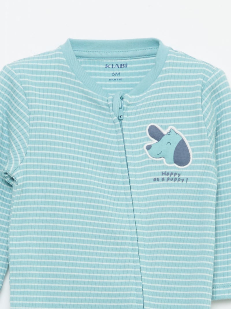 Babygrow em algodão Azul - Kiabi