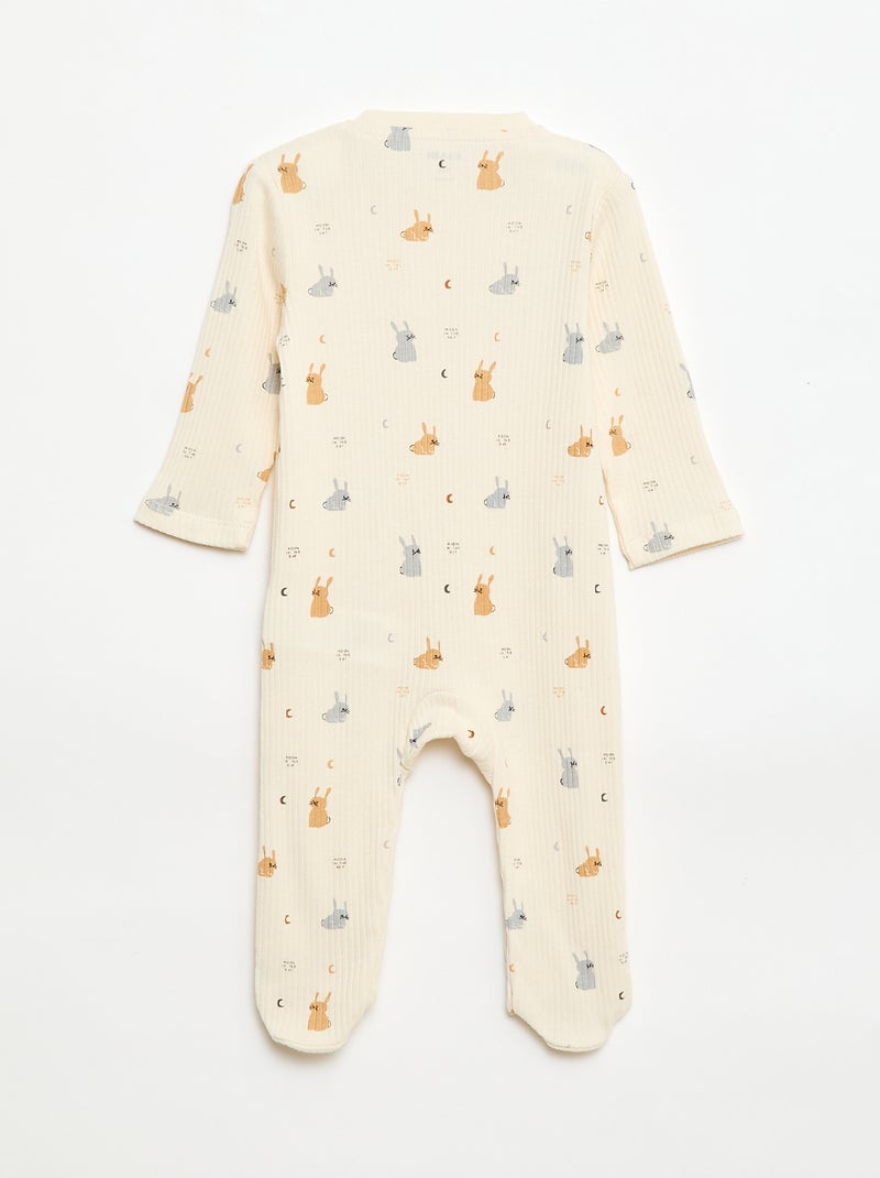 Babygrow em algodão Branco - Kiabi