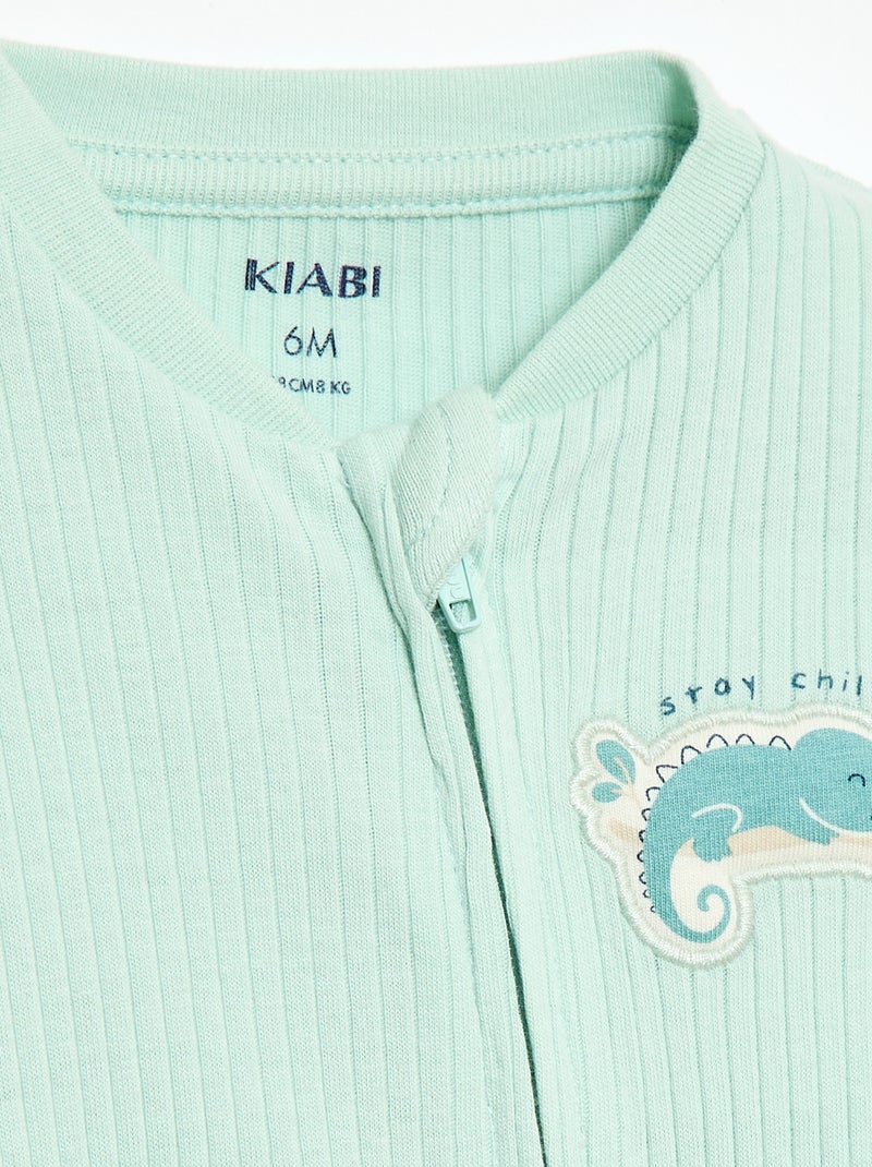 Babygrow em algodão Verde - Kiabi