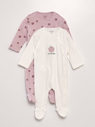 Babygrow em jersey - Lote de 2