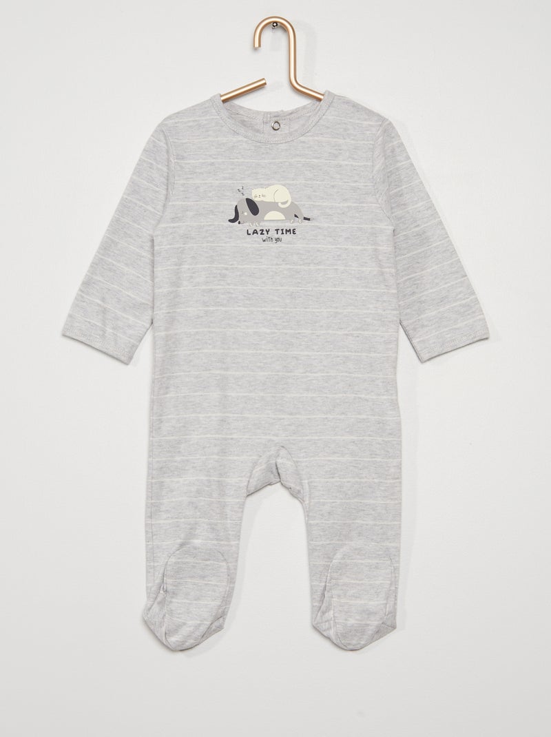 Babygrow em jersey CINZA - Kiabi