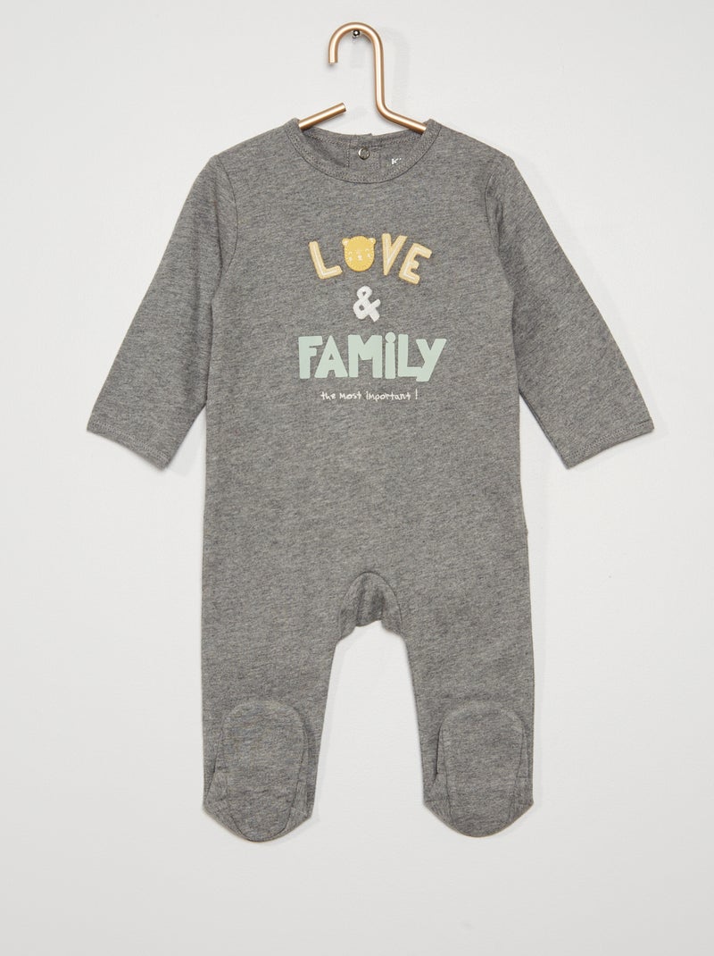 Babygrow em jersey CINZA - Kiabi