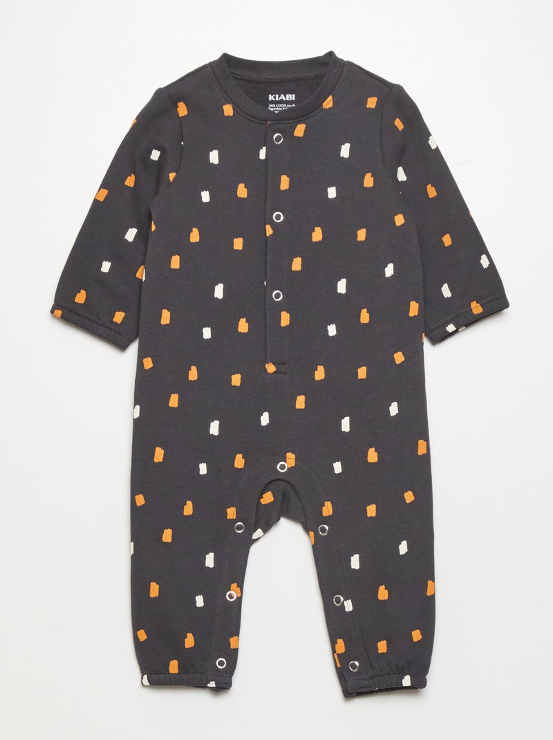 Babygrow em jersey com estampado de fantasia CINZA - Kiabi