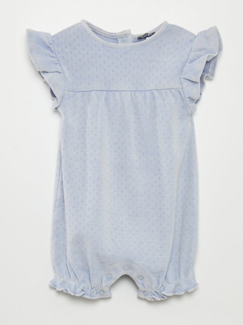Babygrow em malha pointelle AZUL - Kiabi