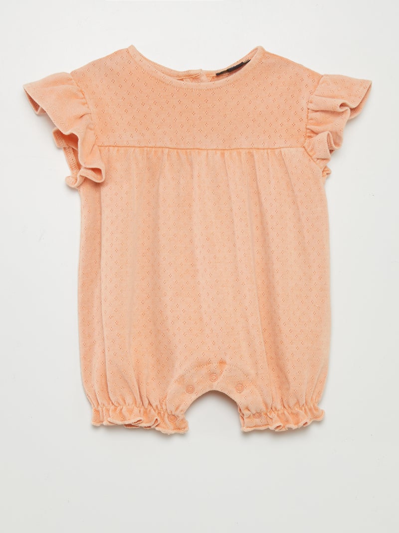 Babygrow em malha pointelle ROSA - Kiabi
