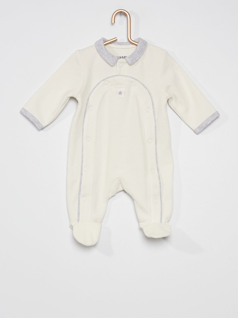 Babygrow em moletão BRANCO - Kiabi