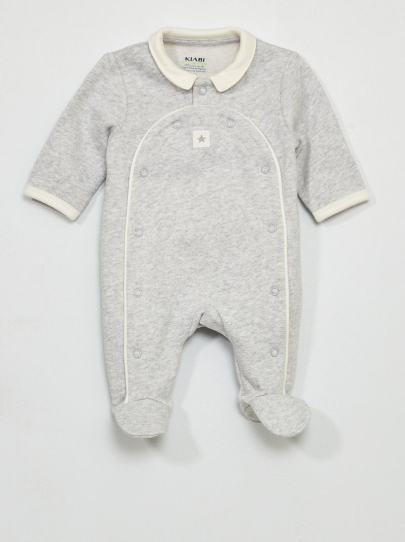 Babygrow em moletão CINZA - Kiabi