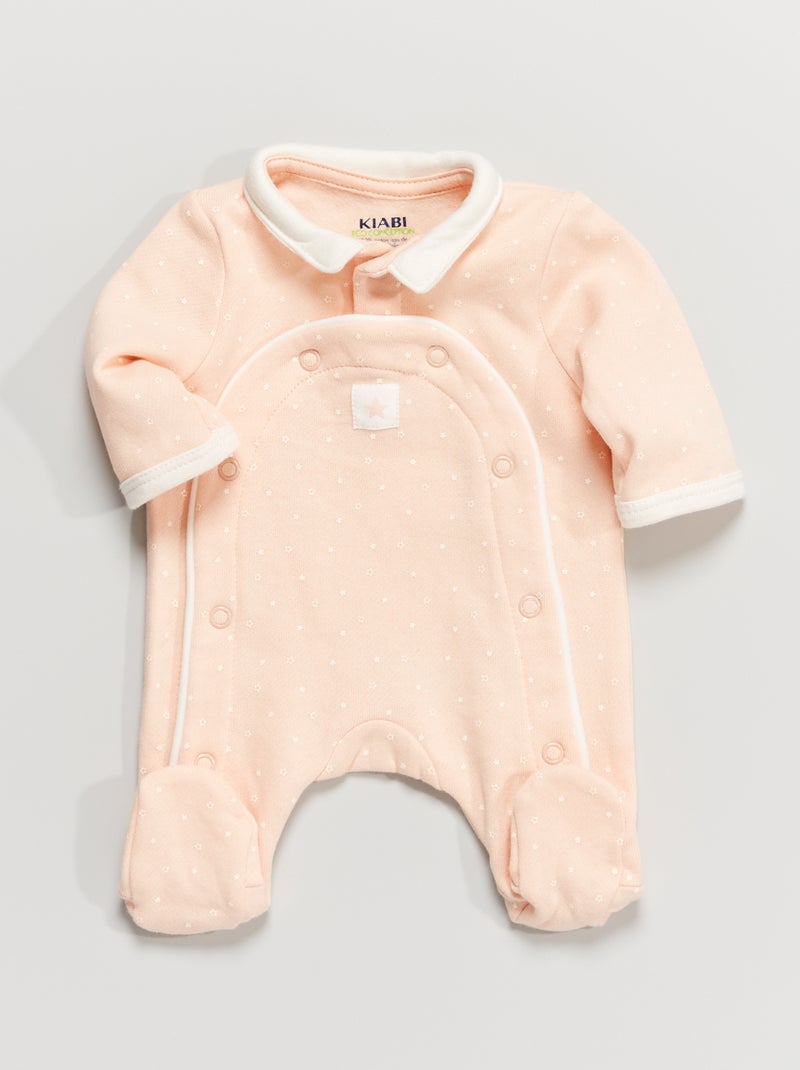 Babygrow em moletão ROSA - Kiabi