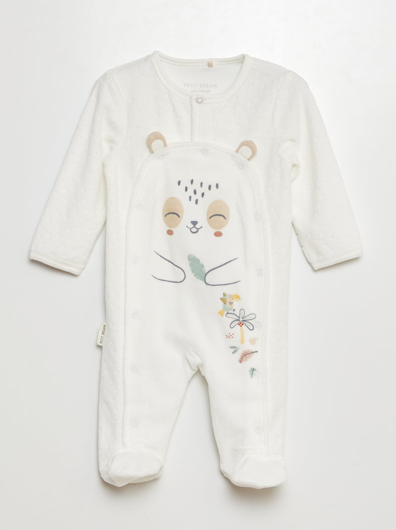 Babygrow em polar com pés BEGE - Kiabi