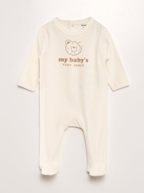 Babygrow em veludo - Kiabi