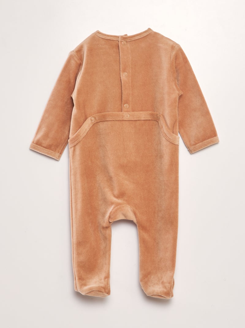 Babygrow em veludo CASTANHO - Kiabi