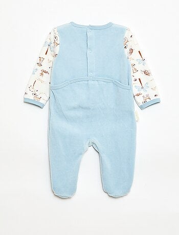 Babygrow em veludo 'Petit Beguin'