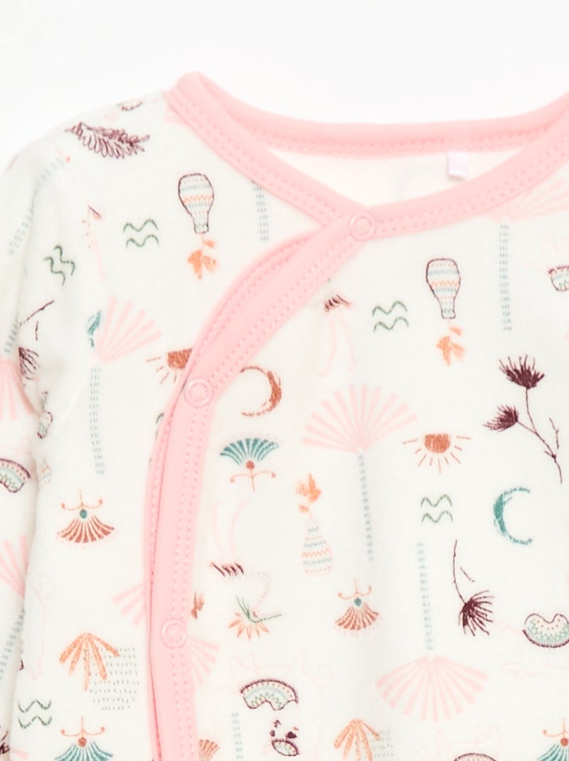 Babygrow em veludo 'Petit Beguin' Rosa - Kiabi