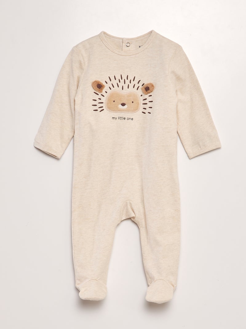Babygrow estampado com pés BEGE - Kiabi