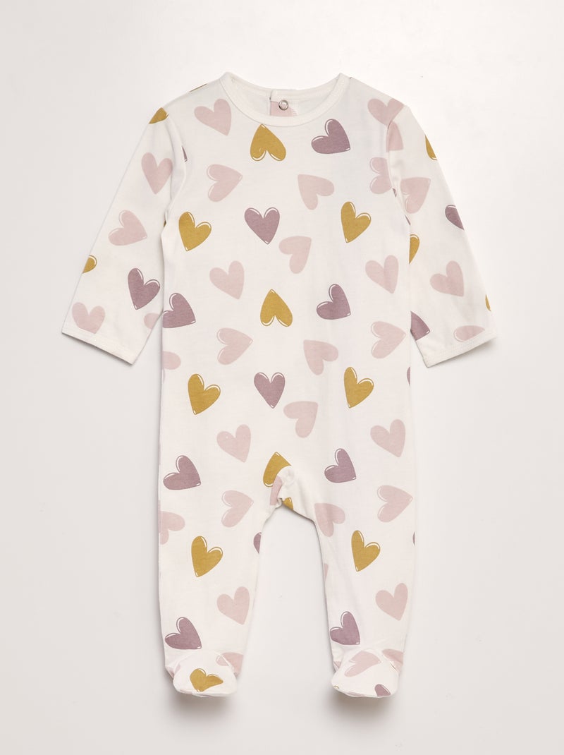 Babygrow estampado com pés BRANCO - Kiabi