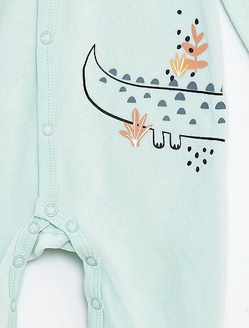 Babygrow estampado de veludo com pés