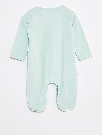 Babygrow estampado de veludo com pés