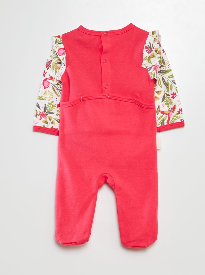 Babygrow estampado ROSA - Kiabi