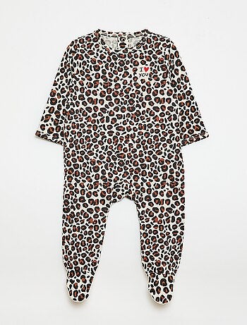 Babygrow leve com estampado de leopardo 'Agathe Sorlet x Kiabi' - Dia dos Namorados