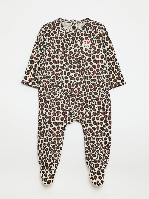 Babygrow leve com estampado de leopardo 'Agathe Sorlet x Kiabi' - Dia dos Namorados - Kiabi