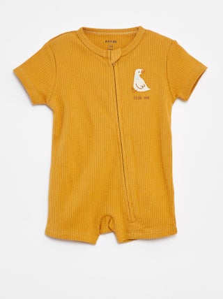 Babygrow leve com fecho de manga curta
