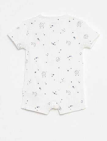 Babygrow leve com fecho de manga curta